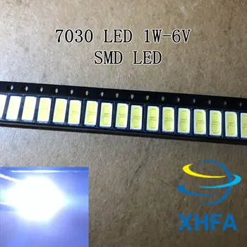 

4000PCS/Lot 7030 SMD LED Cool white 6000-6500k 1w 110LM 6v 350mA Super bright For LCD Backlihgt smd 7030 White diode led