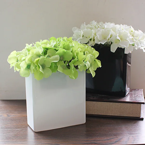 Modern brief cheap white black deltoid glass vase flower home decoration for wall and desktop Modern brief cheap white black deltoid glass vase flower home decoration for wall and desktop