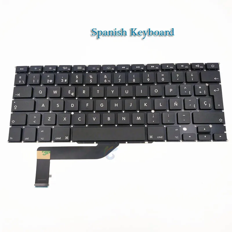 Клавиатура A1398 для ноутбука Macbook Pro Retina 15 дюймов английская французская испанская