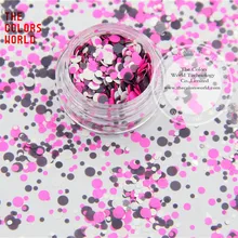 RFM321-189 разноцветные Круглые пайетки в горошек для дизайна ногтей, геля для ногтей, макияжа и украшения своими руками