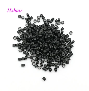 

Freeshipping - 2000pcs 4.5mm With Silicone Micro Aluminium Rings / Links Beads / Black D-Brown Brown L-Brown D-Blonde Blonde