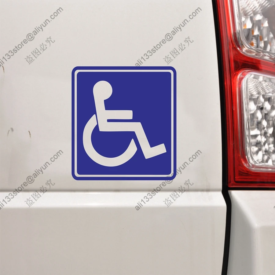 

Pick color size Handicapped Disabled Wheelchair Sign Square Car Truck Decal Sticker Vinyl Die cut