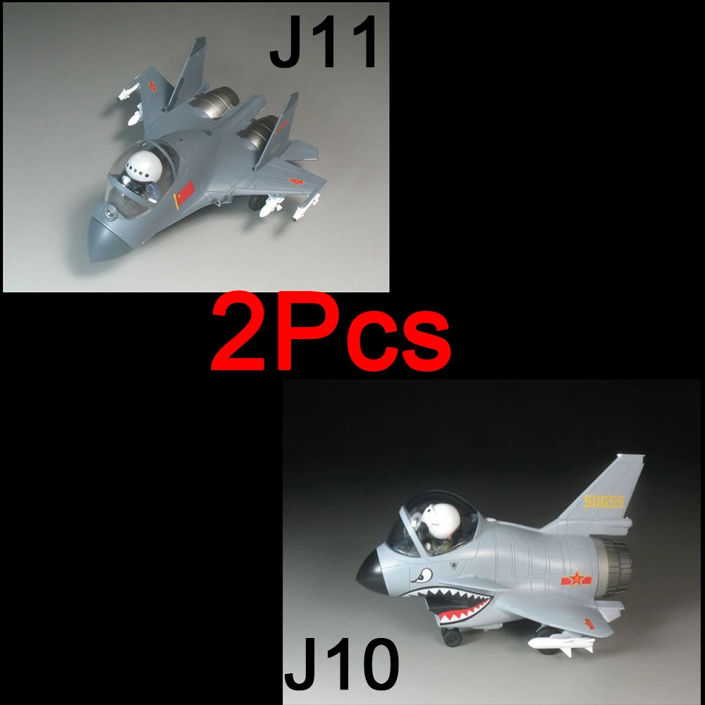 

2pcs/Set Egg Plane Assembly Airforce Models Building Kits Aircraft Model Series Chinese Air Force J-10 J-11 Fighting Falcon Toys
