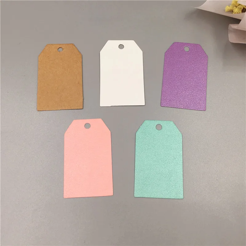100Pcs/Lot Rectangle Colorful Various Style Kraft Paper Cardboard for Jewelry Wedding Party Box Note Blank Price Hang Tags 5x3cm | Украшения