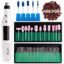 Электрический сверлильный станок для маникюра, твердосплавный резак для снятия лака для ногтей, керамические фрезы, роторные фрезы, инструмент для напильника