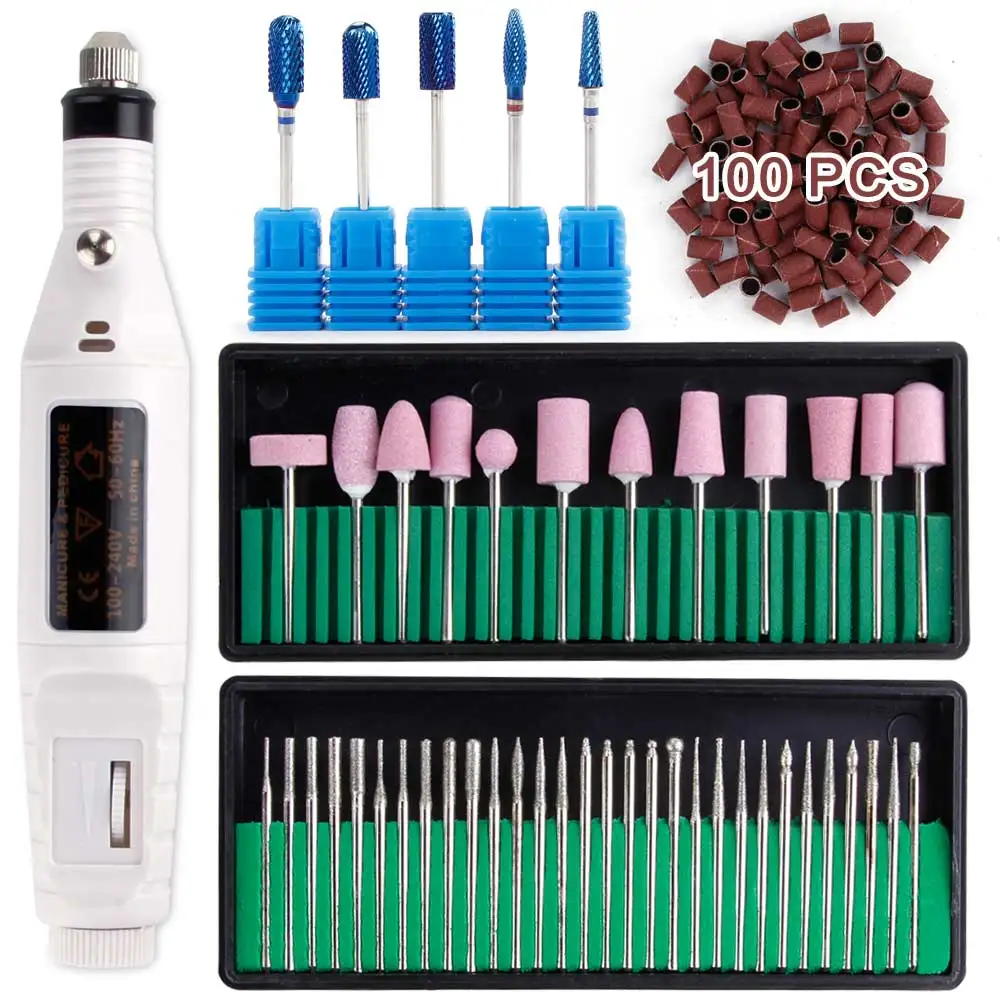 

Electric Nail Drill Machine Manicure Apparatus Carbide Cutter Nail Polish Remover Ceramic Milling Cutters Rotary Burrs File Tool