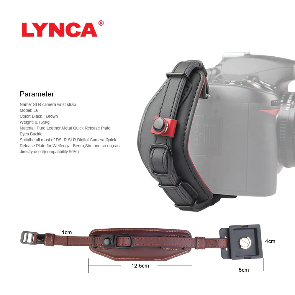 LYNCA камера на запястье ремень для переноски держатель натуральная кожа рукоятка ремешок для Canon/Nikon/sony/Fujifilm/Olympus/Pentax/Panasonic