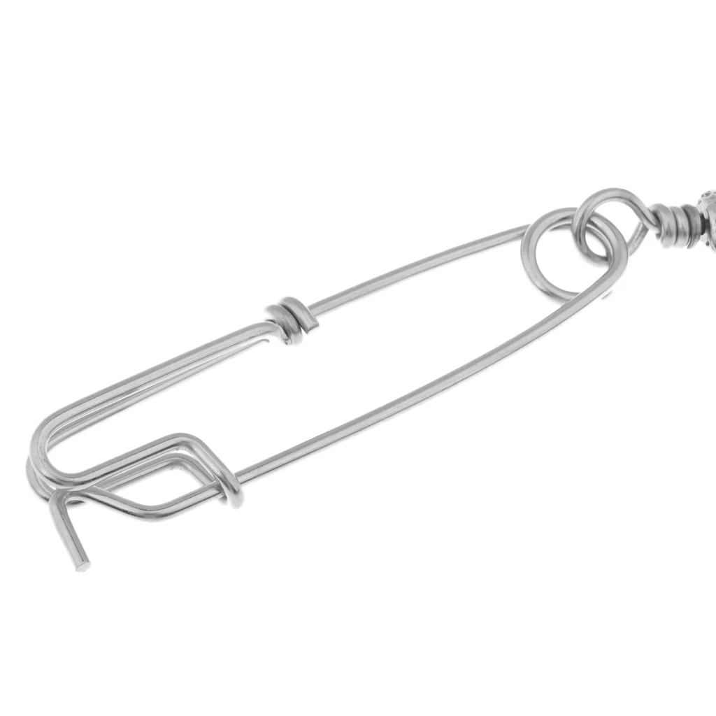 

Stainless Steel Hook Ocean Boat Fishing Long Line Clip Fast Clip Lock Snap Swivel Solid Rings Safety Hook Connector