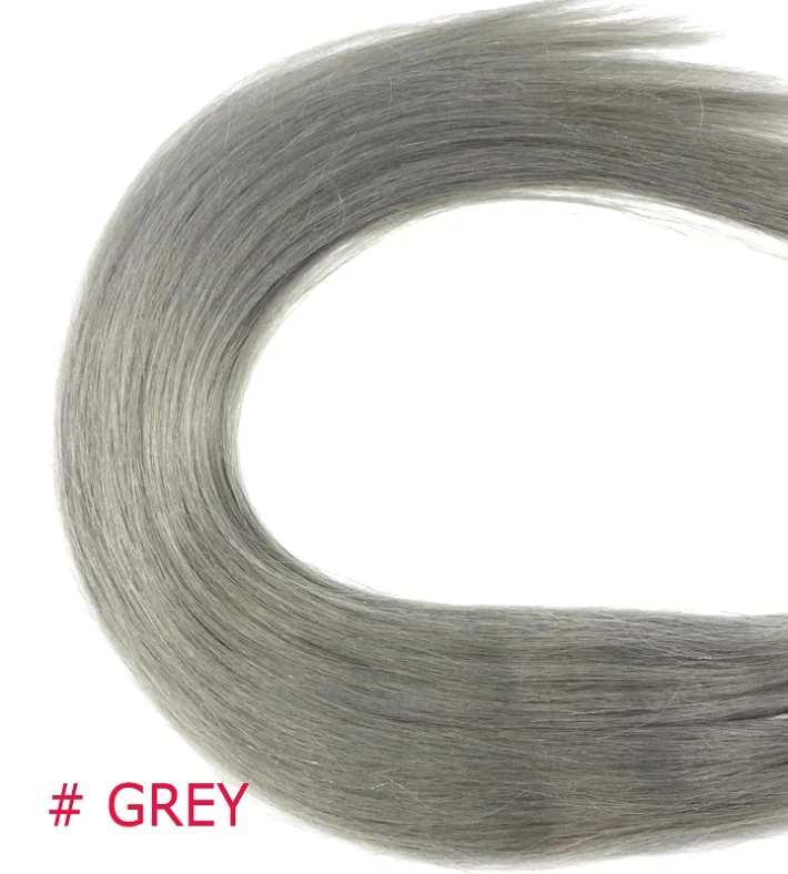 ZZHAIR 1 г/локон 1"-22" Искусственные волосы одинаковой направленности Петлевое микрокольцо волосы человеческие волосы для наращивания капсулы кератиновые волосы из бисера 50 шт/упаковка - Цвет: grey