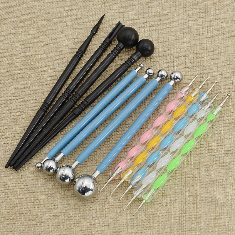

Polymer Modeling Clay Sculpting Tools Set, Dotting Pen, Silicone Tips, Pottery Ceramic Clay Indentation Tools Accessories