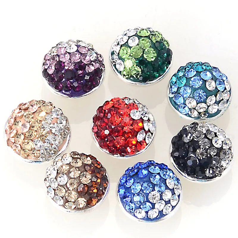 

Pave crystal jewelpops fits for kameleon bracelets,necklace,ring,925 silver plating,8 color assorted color jewelpops