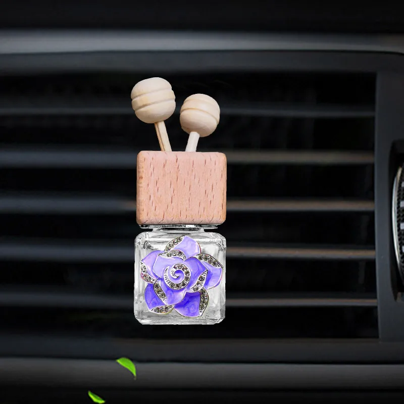 

car air freshener perfume for air conditioner outlet auto Perfume clip perfume Camellia bottle hanging diffuser in air freshener