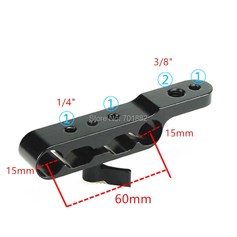 Photography Kit Two Holes 15mm Rod Rig Balance Clamp (2)