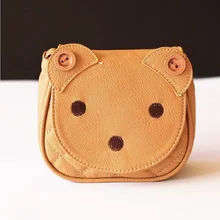 Искусственная кожа, мультяшный медведь, Детский кошелек для монет, маленький чехол для телефона, сумка через плечо, bolsa carteira feminino для девочек