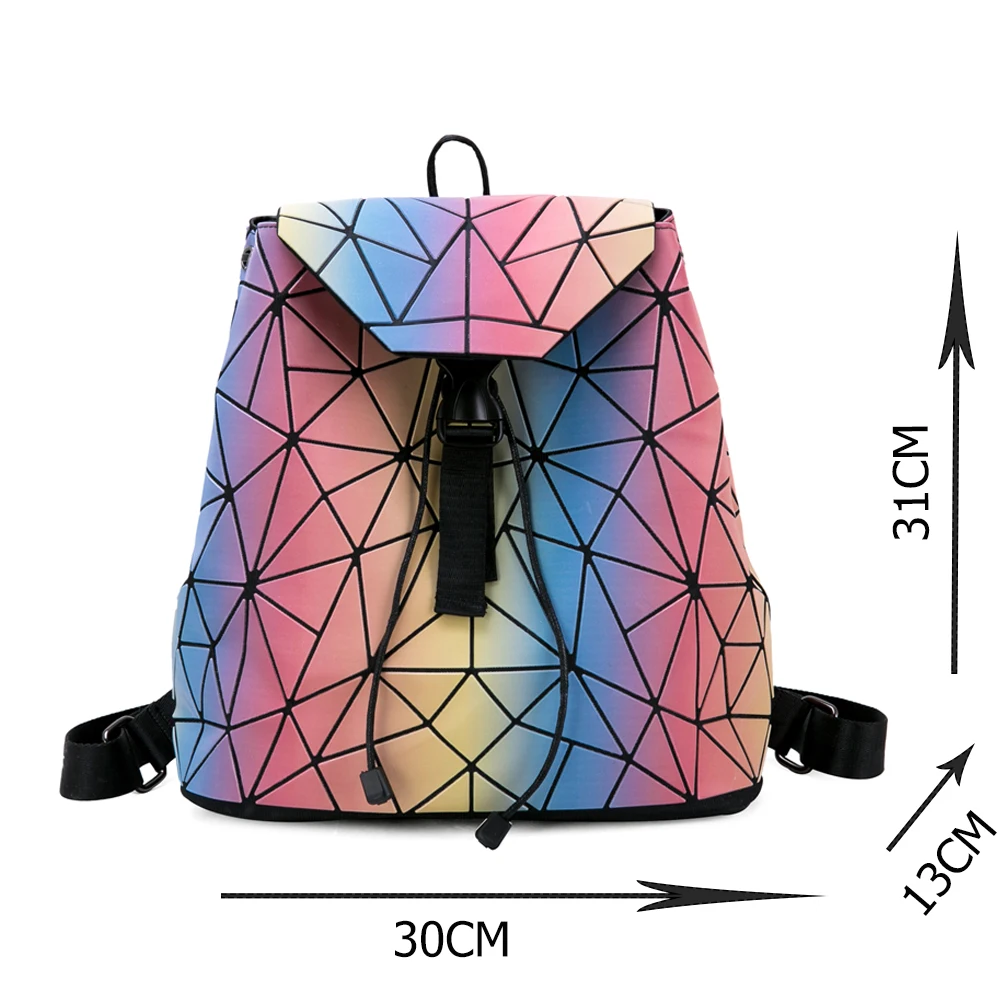 Светящийся рюкзак, сшитый в клетку, сумка для мужчин и женщин, рюкзак для путешествий, школьная сумка для девушек, студенческий рюкзак, голограмма, сумка, Dos