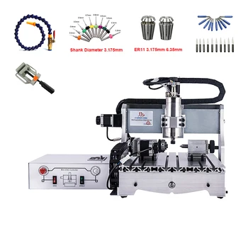 

30*40 Ball screw cnc router 3040 4 axis wood milling machine with 800W water cooling spindle 4030 and free coolant pipe bits