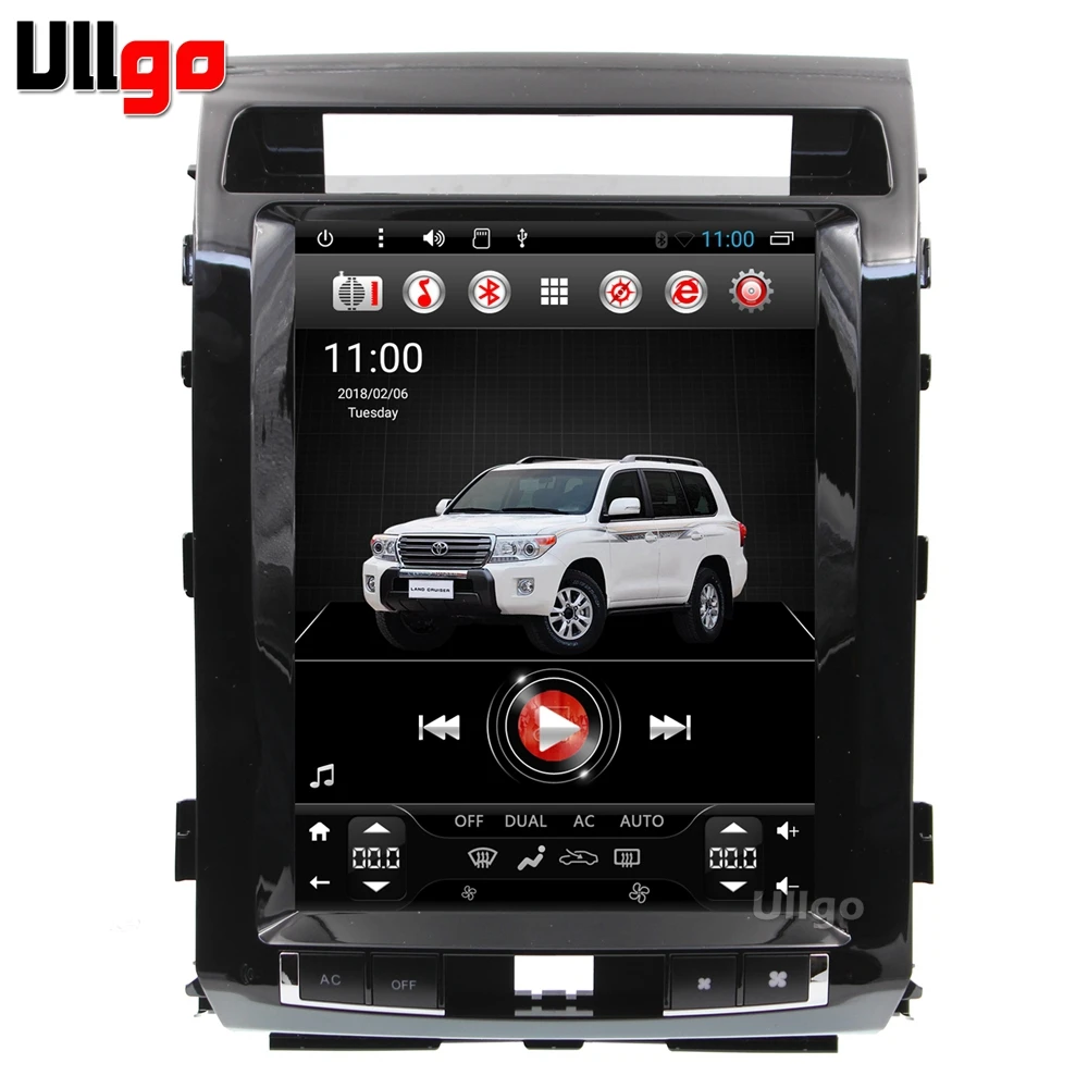 12 1 дюймов вертикальный Экран Тесла Стиль android автомобильный DVD gps для Toyota Land Cruiser