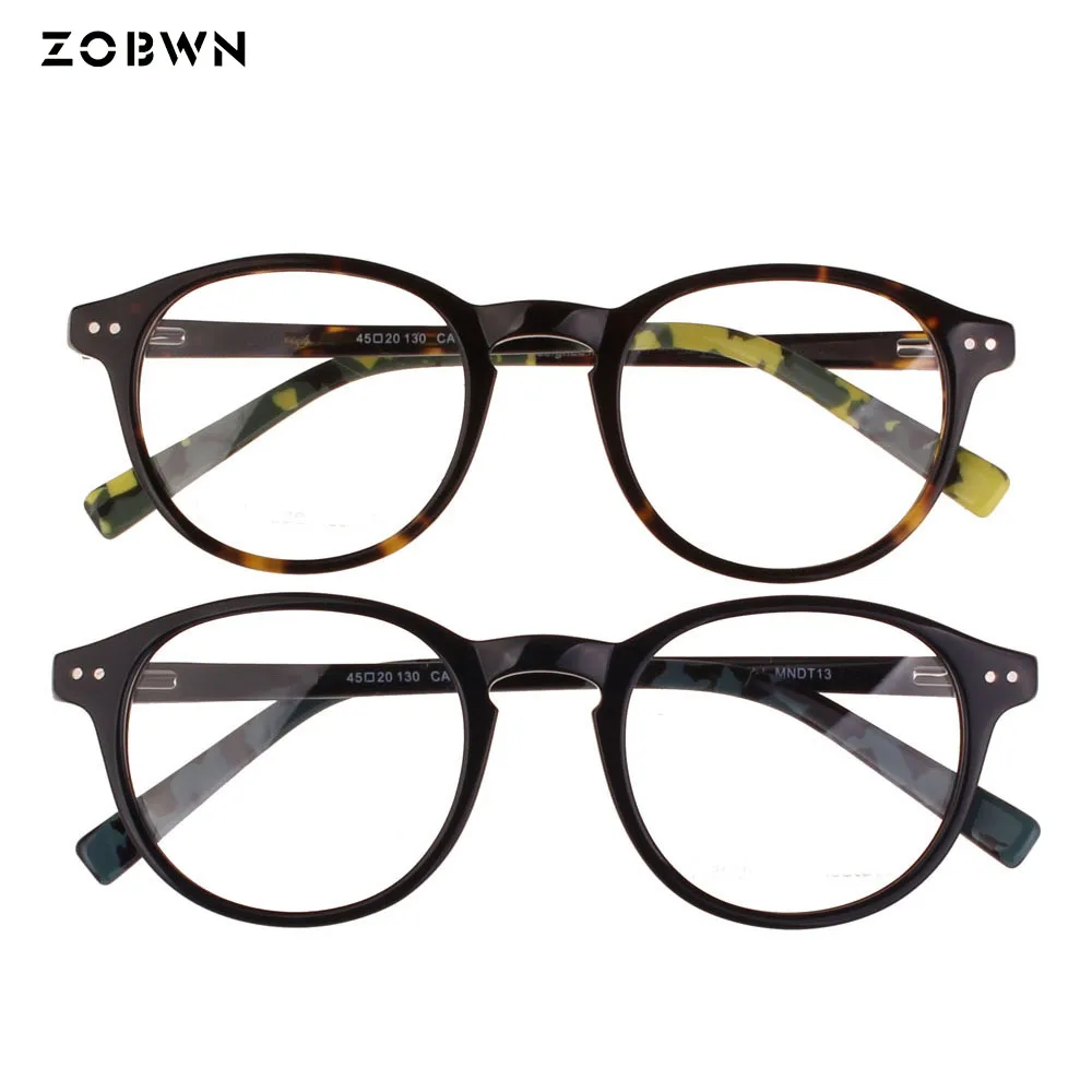 ZOBWN hot 2018 wholesale eyeglasses Branded design round eyewear Frame myopia glasses frame