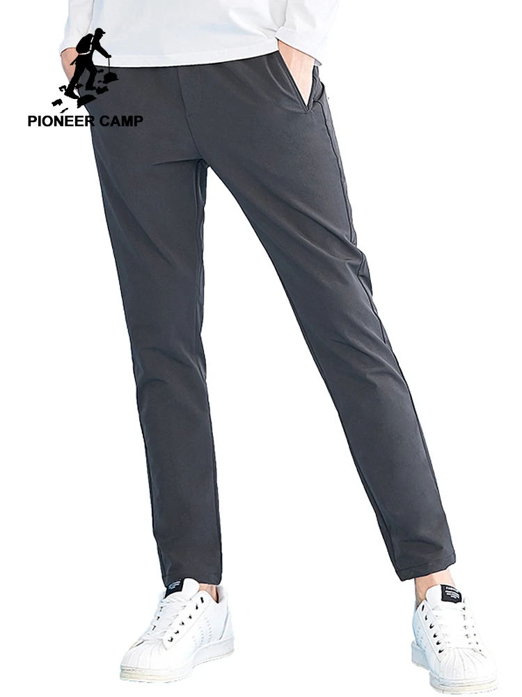 

Pioneer camp new arrival casual pants mens brand-clothing full length drawstring men trousers quality solid pants male AXX801211