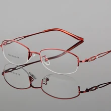 Оптические очки для близорукости рамки женские компьютерные очки половина рамки для женщин прозрачные линзы женские