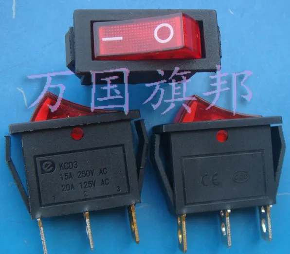 

15A 250VAC 30.5*13.5 3P Rockey Switch / Ship switch with light