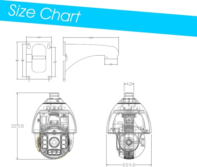 mini high speed dome ptz