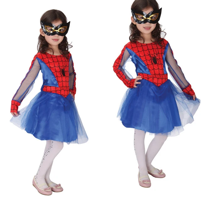 M XL Children New Beautiful Spider Girl Costume Kids Spiderman Cosplay