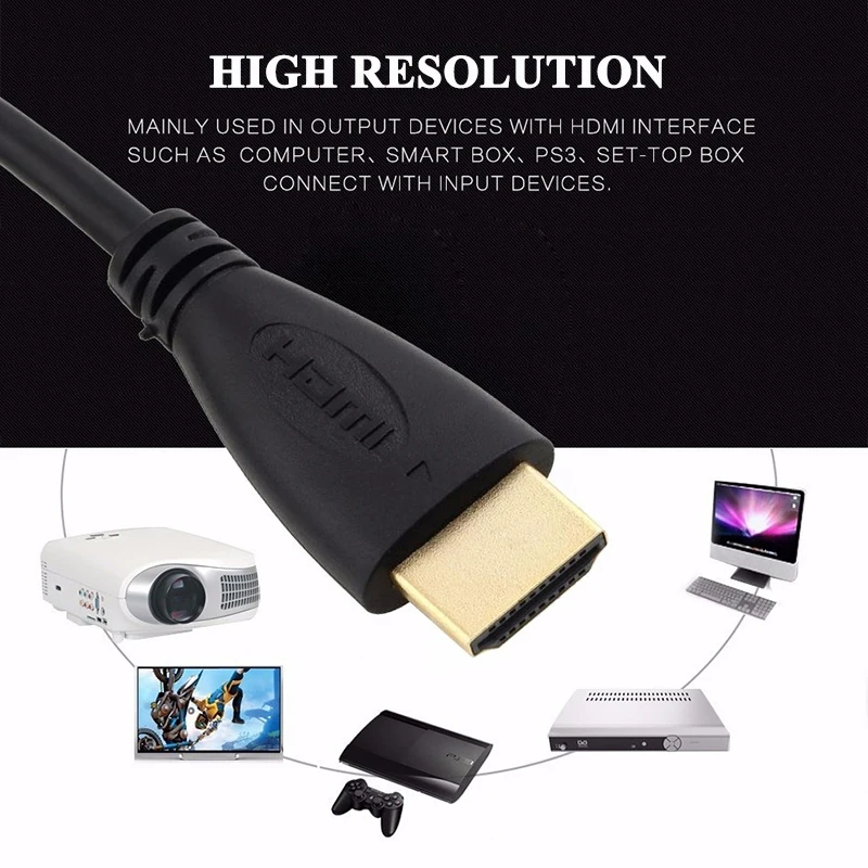 Горячая Распродажа HDMI кабель видео позолоченный HDMI сплиттер 1080P 3D кабели для HD tv 0,5 м 1 м 1,5 м 1,8 м 2 м 3 м 5 м Прямая поставка