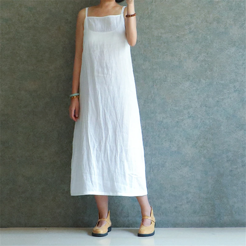 linen dress spaghetti strap