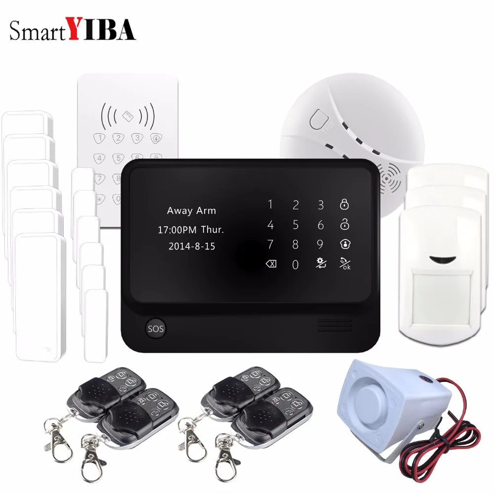 SmartYIBA G90B Plus WIFI GPRS Home Security font b Alarm b font System RFID Keypad Wireless