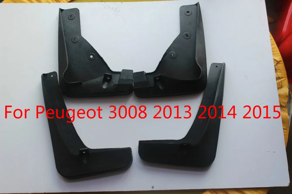 

For Peugeot 3008 2013 2014 2015 Soft plastic Mud Flaps Splash Guard Fender Car-styling