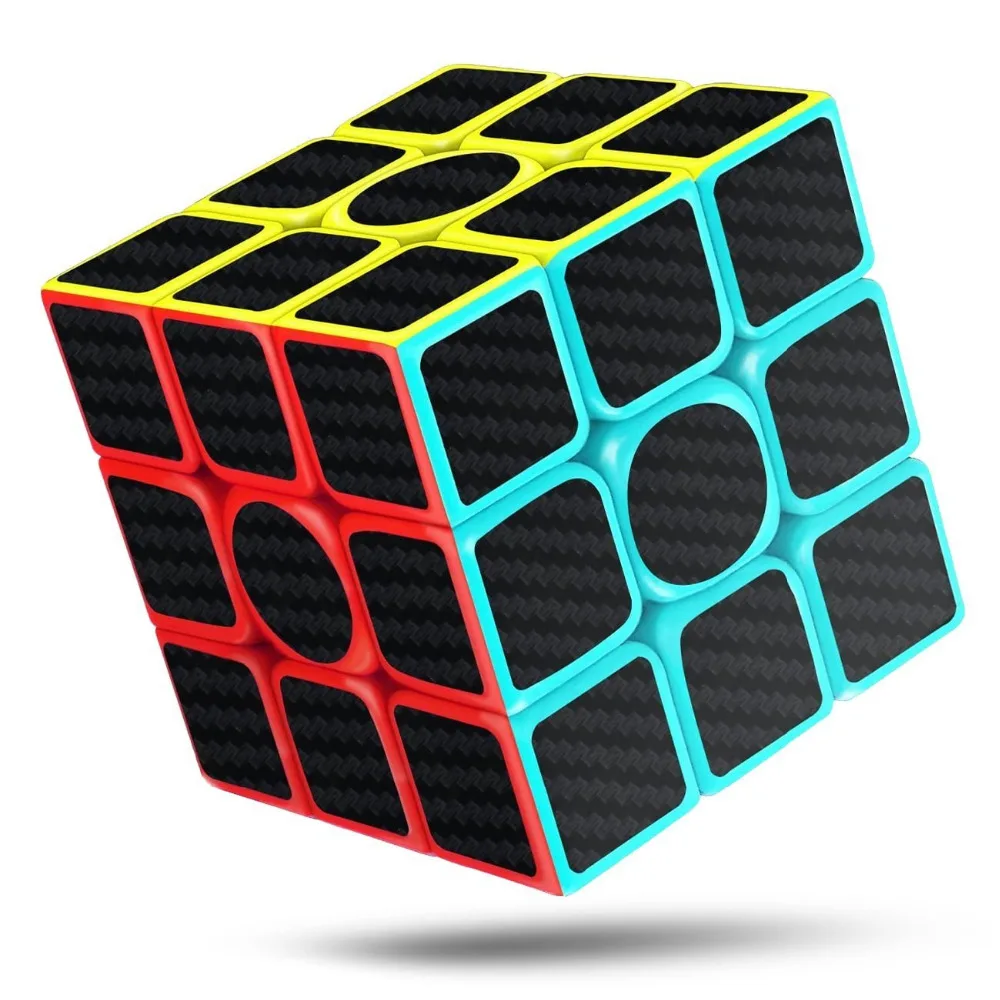 

Litchi Speed Cube,3 x 3 x 3 Carbon Fiber Sticker Smooth Magic 3D Puzzle Rubiks Cube,Enhanced Version,5.7cm Rubix Cube