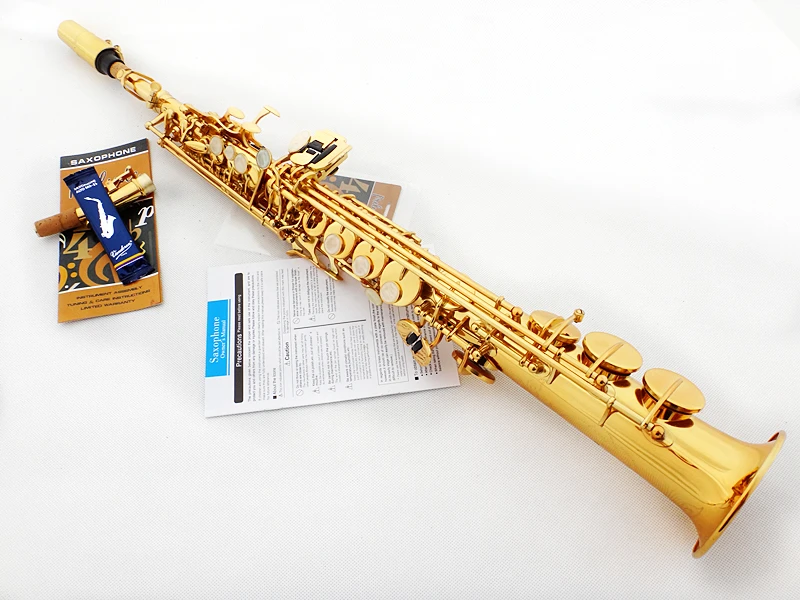 

New Yanagisawa Soprano Saxophone S992 B flatTop Musical Instruments Electrophoresis gold Sax Soprano professional Free