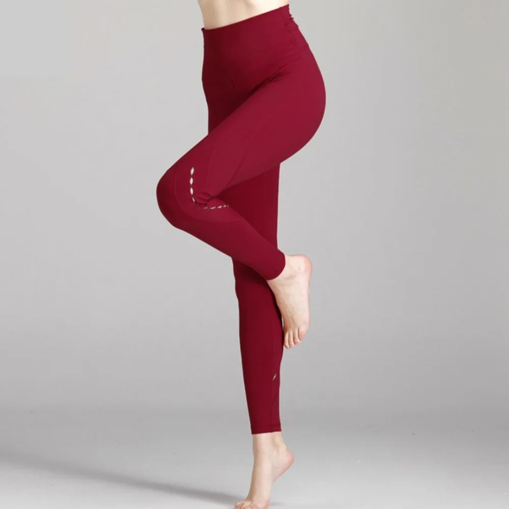 

Quality Women High Waist Yoga Pants Solid color Ultra Elastic Hip Up Fitness Leggings Exercise Pant Pilates Jogging Tight Leggin