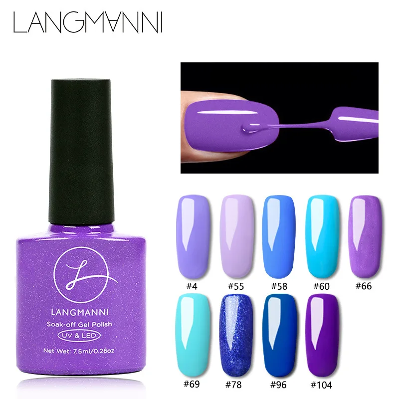 

7.5ml LANGMANNI Nail Shop Dedicated To Nail Art Gloss Polish Glue Phototherapy Removable Green Lasting Nail Polish UV Glue TSLM1
