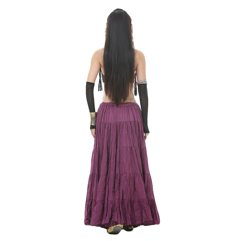 Длинная Цыганская юбка для танца живота, для выступлений, для женщин, Цыганская юбка для танца живота, юбки с этническим рисунком для взрослых, 12 цветов
