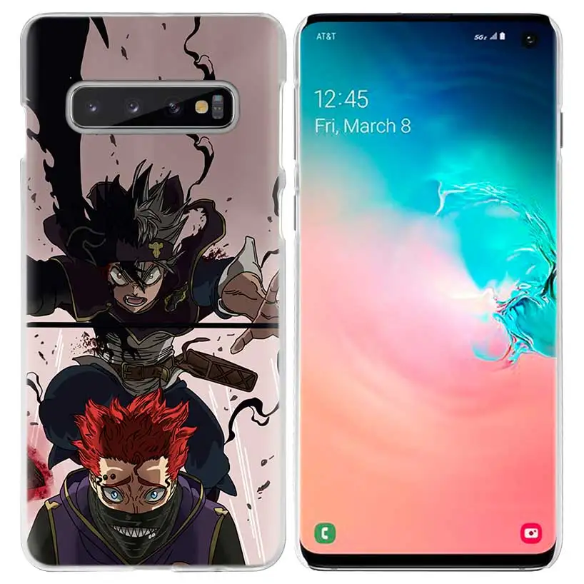 Аста черный клевер чехол для samsung Galaxy S10 5G S10e S9 S8 M40 M30 M20 M10 J4 J6 плюс J8 Note 8, 9, 10, аниме чехол для телефона pc