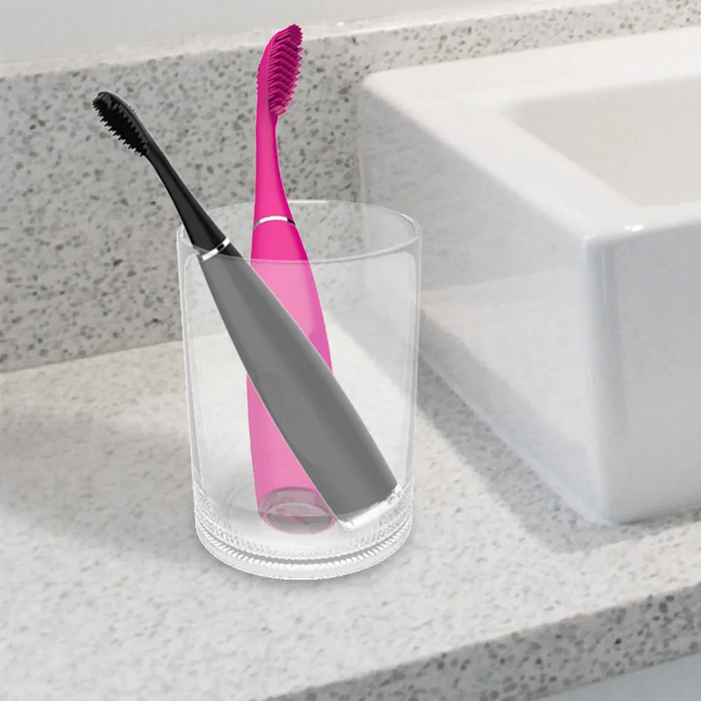 Звуковая волна Силиконовая зубная щетка для чистки щетки для рта мягкая зубная щетка ленивая электрическая зубная щетка быстро чистит зубы