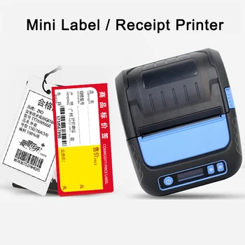 

Portable Bluetooth Label Printer Thermal Receipt/Barcode Printer Sticker For Mobile Phone Android iOS