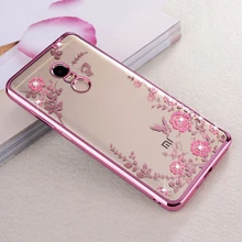 

Sweet Secret Garden Plating Clear Crystal Soft TPU Phone Case Cover For Xiaomi 5X/A1 Redmi 4A 5A 5 Plus Note 4 4X Pro Rose Gold