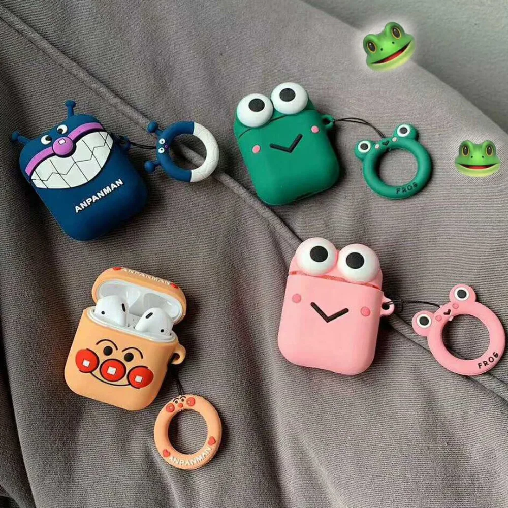 

For airpods Case Cute Cartoon frog Protective Cover luxury For Apple air pods 2 silicon Wireless Earphone Case Coque