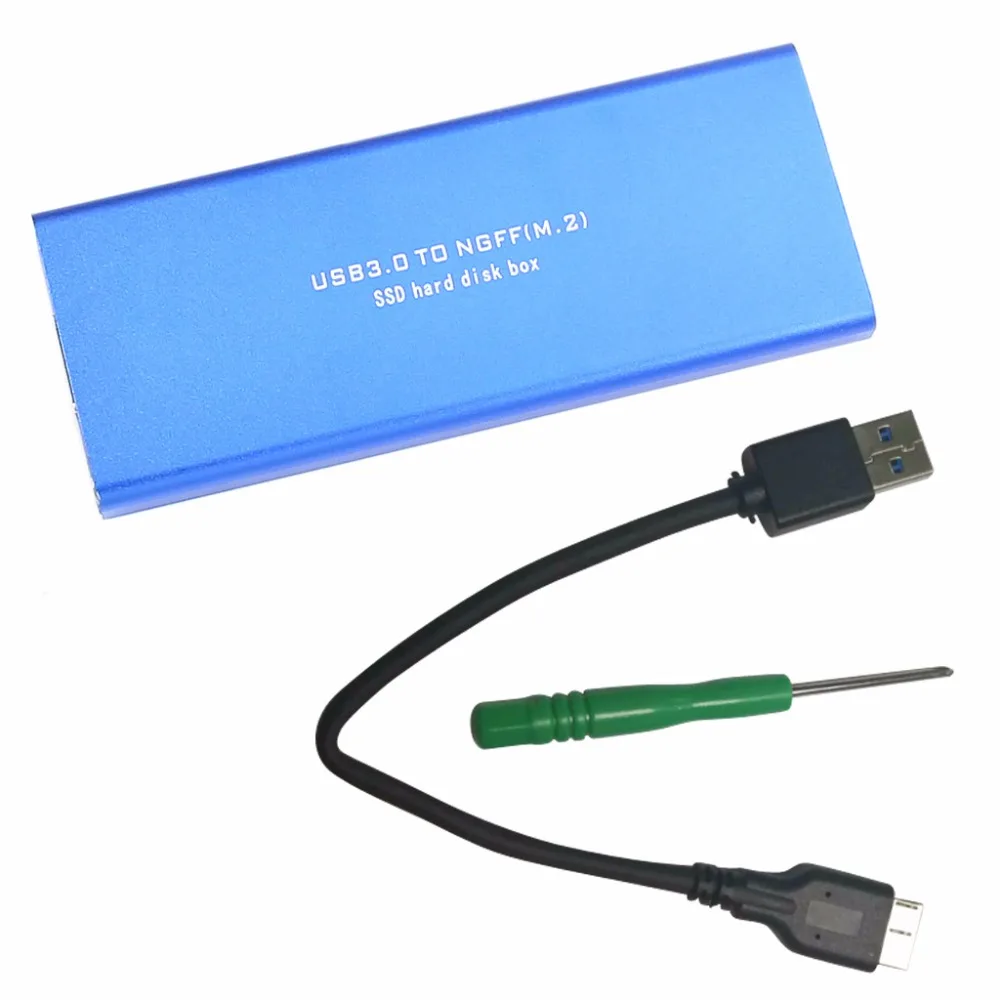 2018 USB 3 0 M.2 NGFF B Ключ SSD адаптера внешний корпус крышки коробки цвета|Корпус