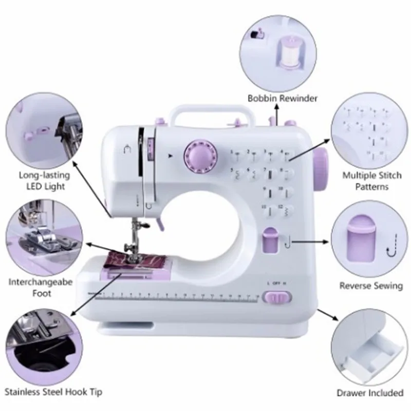 

Fanghua sewing machine 505a home multi-function electric eating thick sewing machine European standard