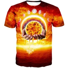 YX Girl 2018 Summer Women Hands with Sun Short Sleeve O-neck Tees for Women 3d Print Holding Sun Tshirt Streetwear Dropshipping holding hands