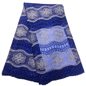 

net lace fabric 2019 africa lace high quality lace fabric with full stones luxury nigerian lace for party dress 5yards