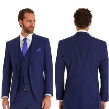

Fashion Groom Tuxedos Groomsmen Best Man Suit Men Wedding Business Party Suit Custom (jacket + pants + vest)