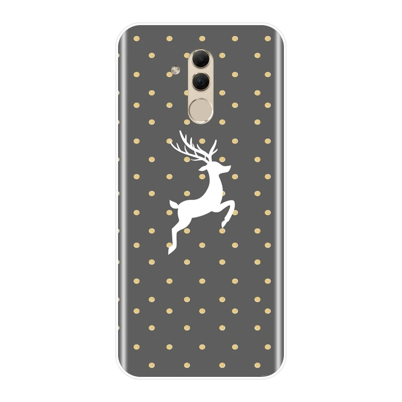 Задняя крышка для Huawei Mate 9 10 20 Lite Рождество олень Санта Снег силиконовый мягкий