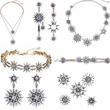 Joolim ювелирные изделия оптом/ красивых сверкающих Starburst Снежинка ожерелье браслет комплект ювелирных изделий женщин ювелирные изделия Bijoux