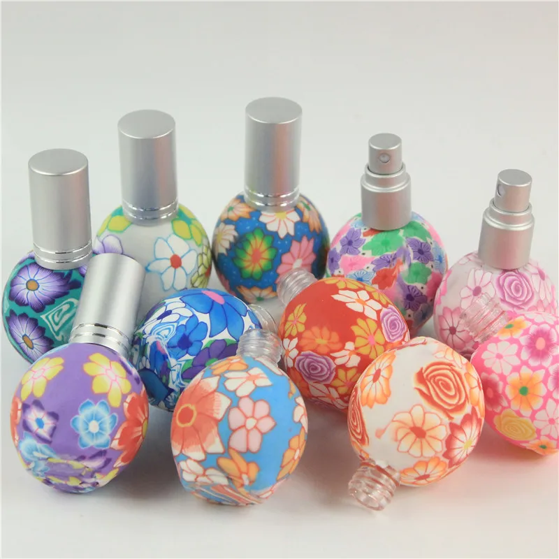 3pcs lot 15ml perfume bottles empty refillable bottle atomizer spray polymer clay spray scent pump case travel portable 20pcs x 15ml Polymer Clay Spray Bottle Travel Refillable Glass Bottle Perfume Empty Atomizer Container Mix Color