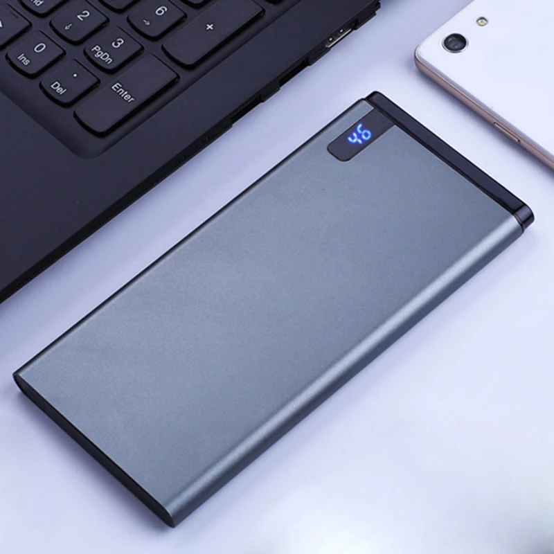 

20000mAh Portable Ultra Thin LED Display Power Bank 2.1A Fast Charger Powerbank Phone Charger For Huawei Samsung iPhone Xiaomi